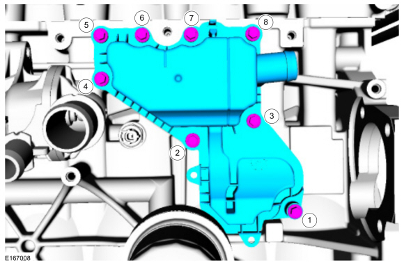 Ford Fusion. Crankcase Vent Oil Separator. Removal and Installation