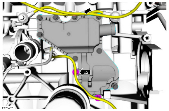 Ford Fusion. Crankcase Vent Oil Separator. Removal and Installation