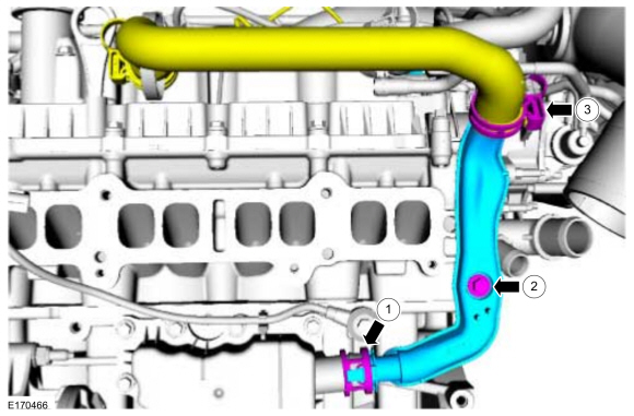 Ford Fusion. Crankcase Vent Oil Separator. Removal and Installation