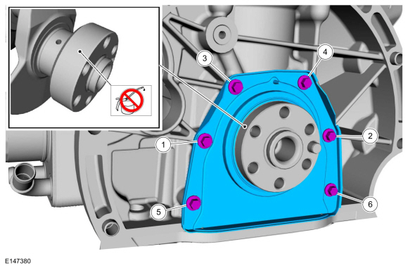 Ford Fusion. Crankshaft Rear Seal. Removal and Installation