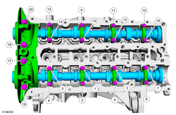 Ford Fusion. Cylinder Head. Disassembly and Assembly of Subassemblies