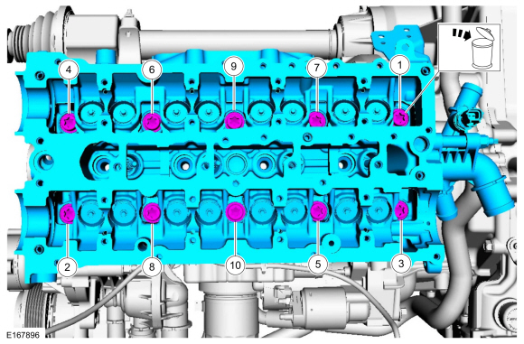 Ford Fusion. Cylinder Head. Removal and Installation