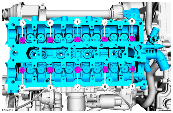 Ford Fusion. Cylinder Head. Removal and Installation