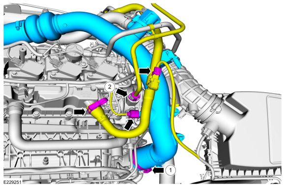 Ford Fusion. Cylinder Head Temperature (CHT) Sensor. Removal and Installation