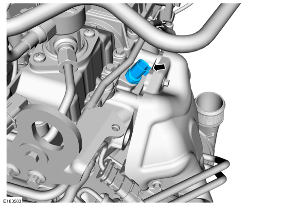 Ford Fusion. Cylinder Head Temperature (CHT) Sensor. Removal and Installation