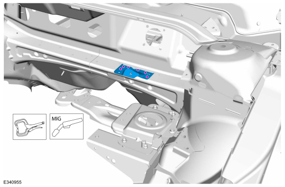 Ford Fusion. Dash Panel Reinforcement. Removal and Installation