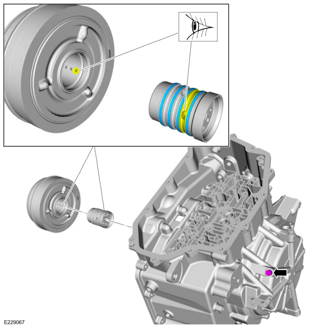 Ford Fusion. Direct Clutch Assembly. Description and Operation