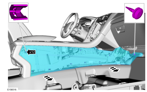 Ford Fusion. Direct Current/Alternating Current (DC/AC) Inverter. Removal and Installation