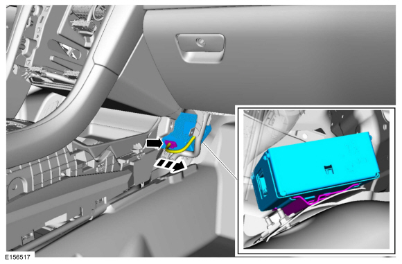 Ford Fusion. Direct Current/Alternating Current (DC/AC) Inverter. Removal and Installation