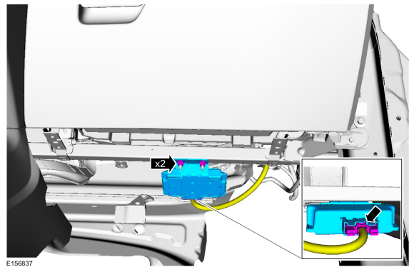 Ford Fusion. Direct Current/Direct Current (DC/DC) Converter Control Module. Removal and Installation