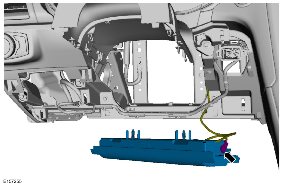 Ford Fusion. Driver Knee Airbag. Removal and Installation