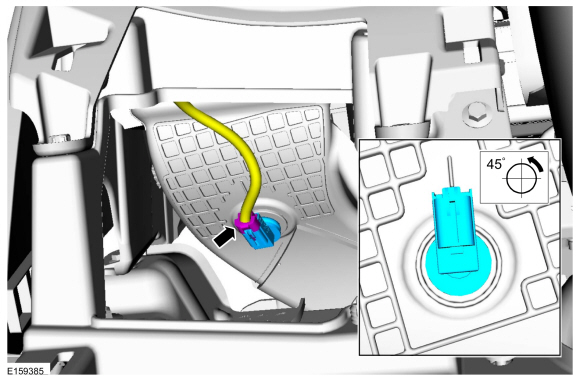 Ford Fusion. Driver Side Register Air Discharge Temperature Sensor. Removal and Installation