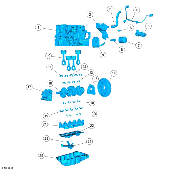 Ford Fusion. Engine Component View. Description and Operation