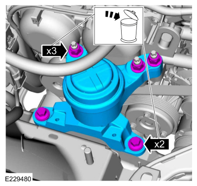 Ford Fusion. Engine Mount. Removal and Installation