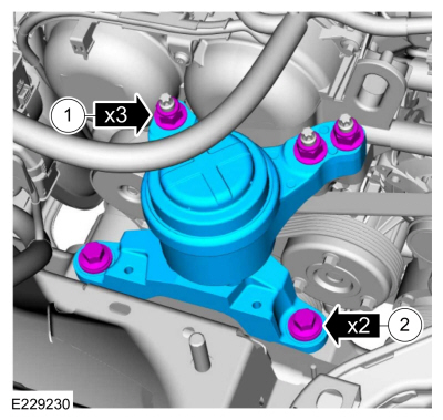 Ford Fusion. Engine Mount. Removal and Installation