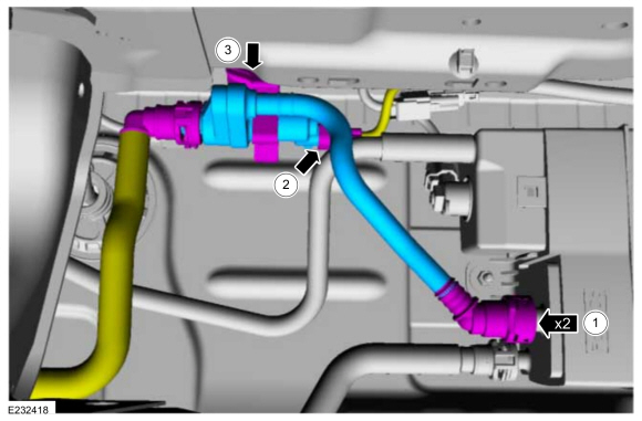 Ford Fusion. Evaporative Emission Blocking Valve. Removal and Installation