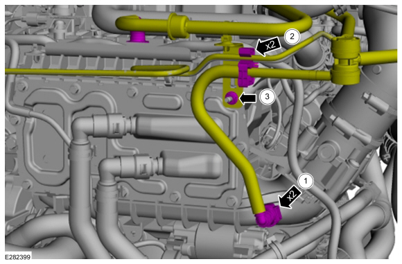 Ford Fusion. Evaporative Emission Canister Purge Valve. Removal and Installation