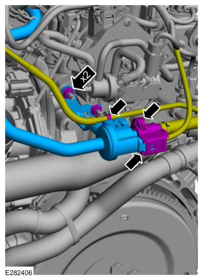 Ford Fusion. Evaporative Emission Canister Purge Valve. Removal and Installation