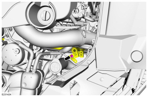 Ford Fusion. Evaporator Inlet and Outlet Manifold - 2.7L EcoBoost (238kW/324PS). Removal and Installation