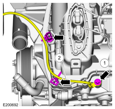 Ford Fusion. Evaporator Inlet and Outlet Manifold - 2.7L EcoBoost (238kW/324PS). Removal and Installation