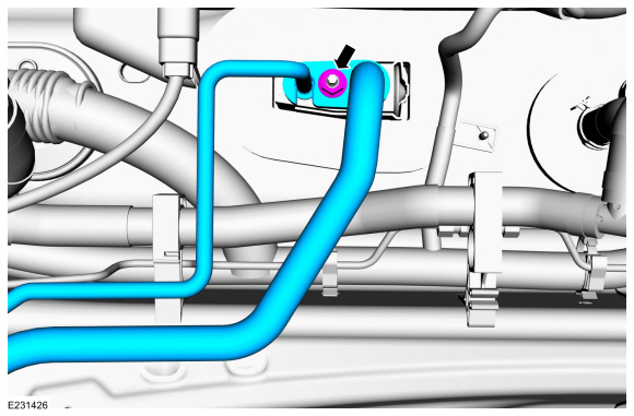 Ford Fusion. Evaporator Inlet and Outlet Manifold - 2.7L EcoBoost (238kW/324PS). Removal and Installation