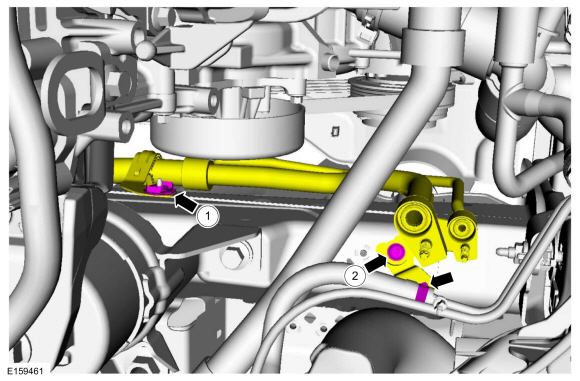 Ford Fusion. Evaporator Inlet and Outlet Manifold. Removal and Installation