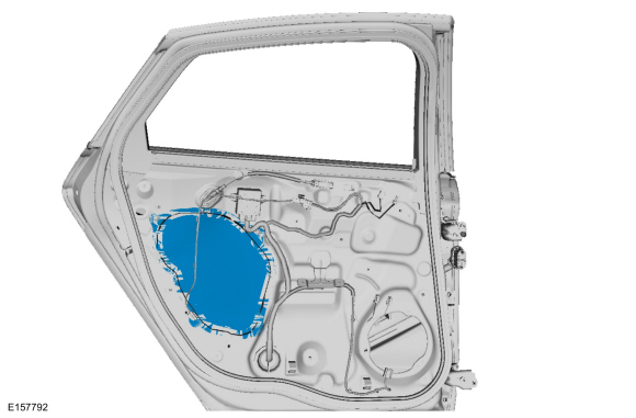 Ford Fusion. Exterior Rear Door Handle. Removal and Installation