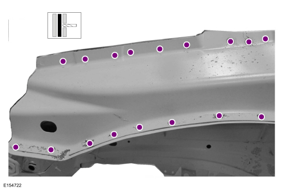 Ford Fusion. Fender Apron Panel Reinforcement. Removal and Installation