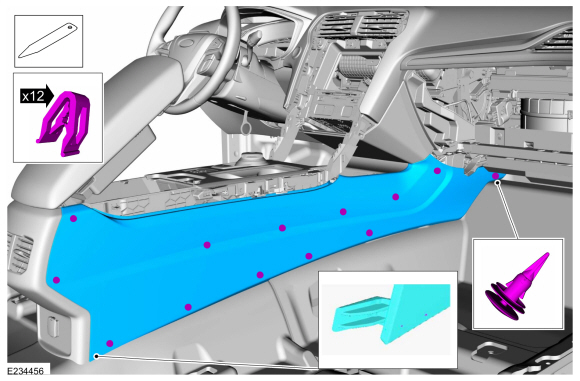 Ford Fusion. Floor Console. Removal and Installation