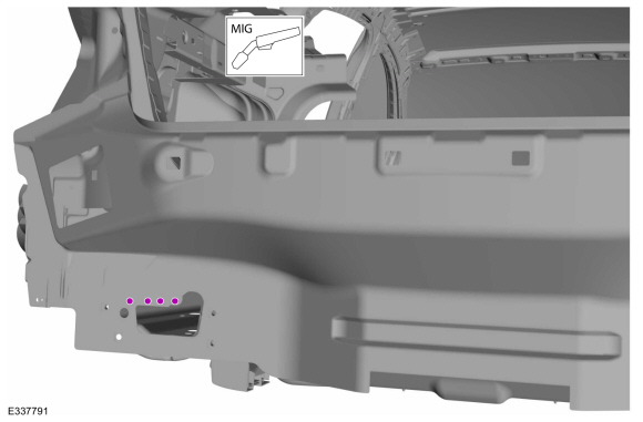 Ford Fusion. Floor Panel Reinforcement. Removal and Installation