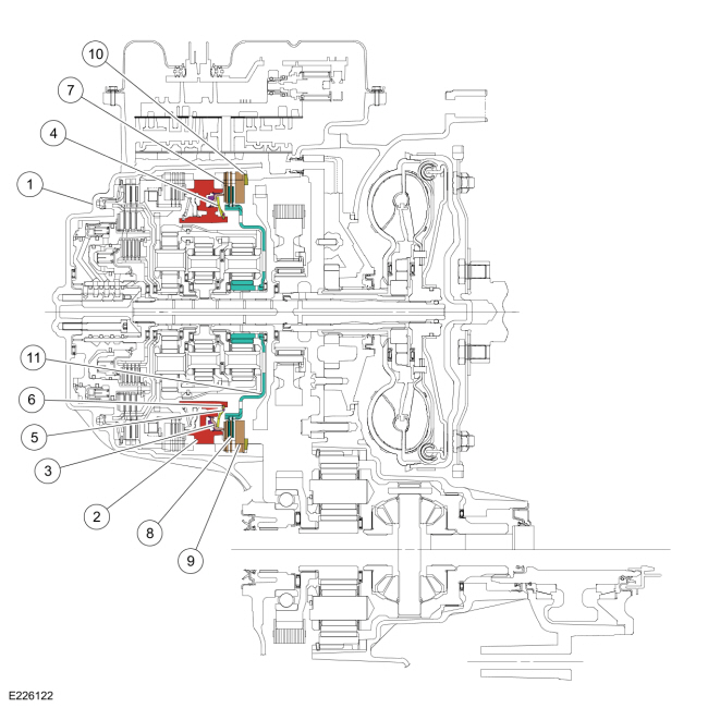 Ford Fusion. Forward Clutch Assembly. Description and Operation