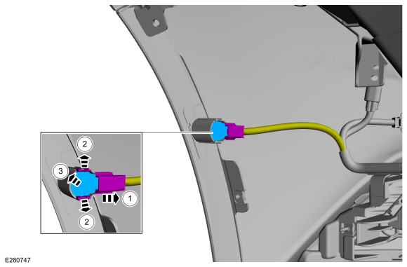 Ford Fusion. Front Active Park Assist Sensors. Removal and Installation