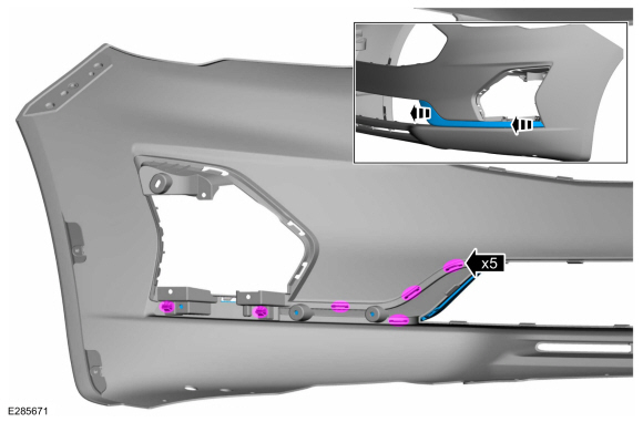 Ford Fusion. Front Bumper Cover. Disassembly and Assembly