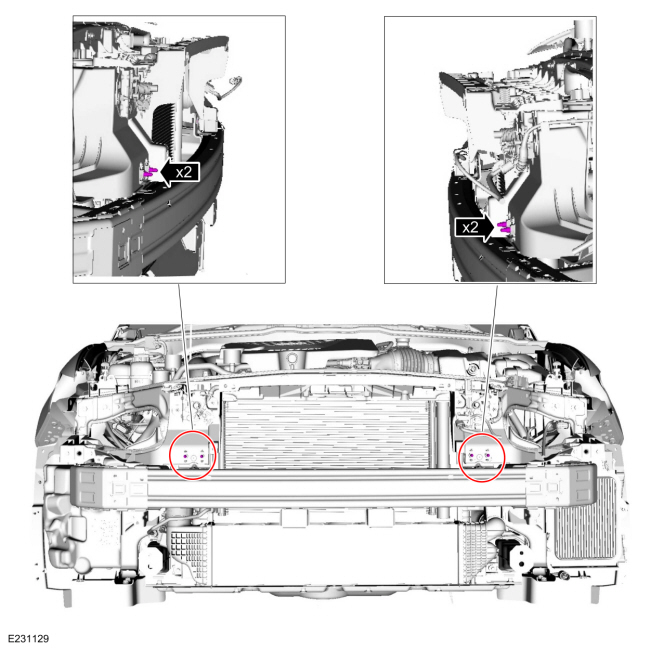 Ford Fusion. Front Bumper. Removal and Installation