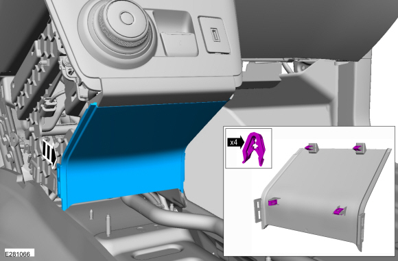 Ford Fusion. Front Controls Interface Module (FCIM) - Police. Removal and Installation