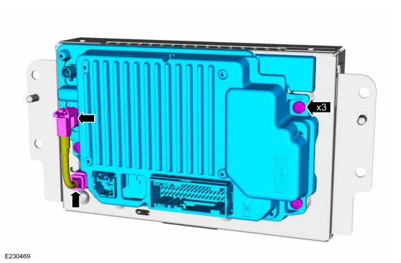 Ford Fusion. Front Display Interface Module (FDIM). Removal and Installation