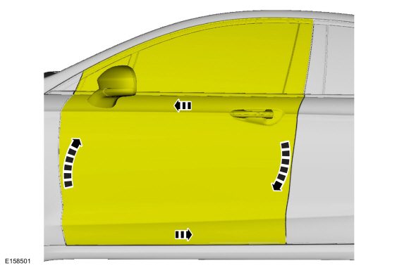 Ford Fusion. Front Door Alignment. General Procedures