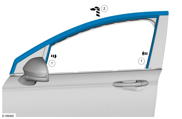 Ford Fusion. Front Door Glass Top Run. Removal and Installation