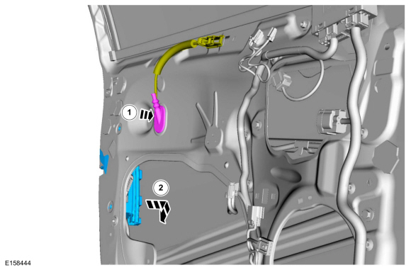 Ford Fusion. Front Door Latch. Removal and Installation