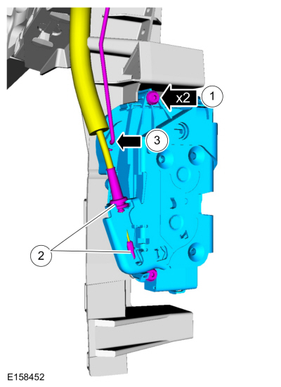 Ford Fusion. Front Door Latch. Removal and Installation