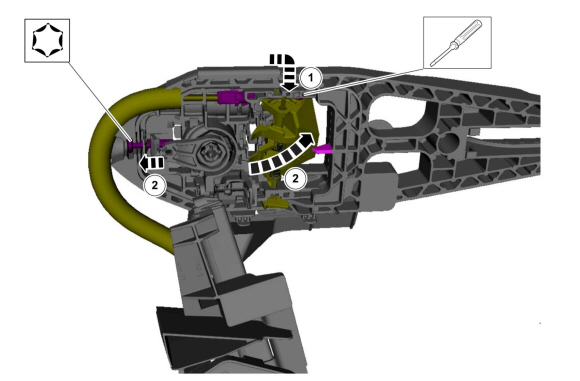 Ford Fusion. Front Door Latch. Removal and Installation