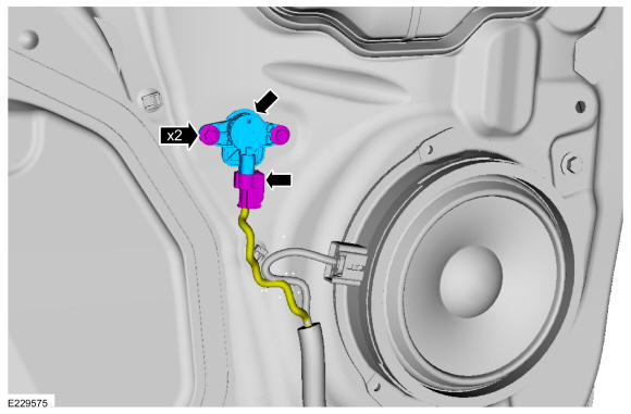 Ford Fusion. Front Door Side Impact Sensor. Removal and Installation