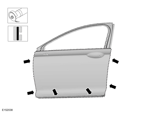 Ford Fusion. Front Door Skin Panel. Removal and Installation