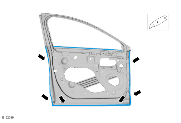 Ford Fusion - Front Door Skin Panel. Removal and Installation - Side