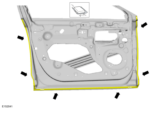 Ford Fusion - Front Door Skin Panel. Removal and Installation - Side