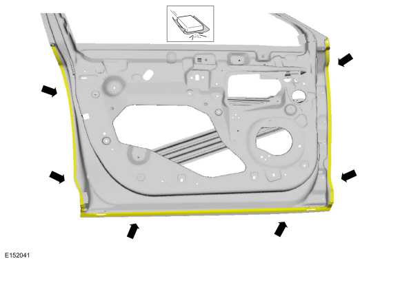 Ford Fusion. Front Door Skin Panel. Removal and Installation