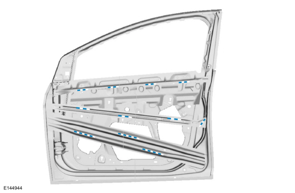 Ford Fusion. Front Door Skin Panel. Removal and Installation