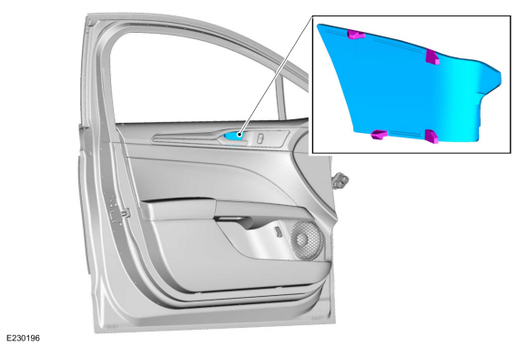 Ford Fusion. Front Door Trim Panel. Removal and Installation