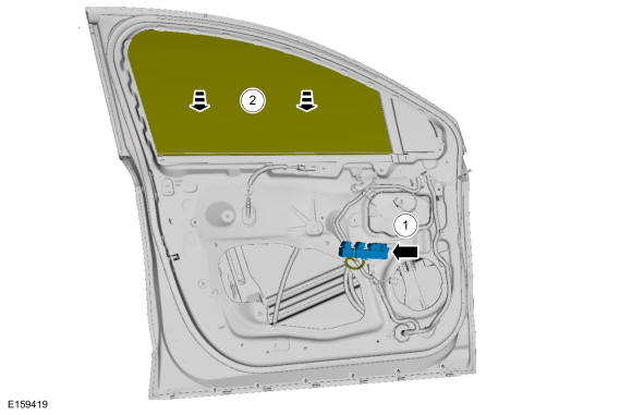 Ford Fusion. Front Door Window Regulator. Removal and Installation