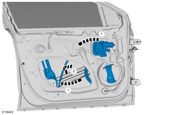 Ford Fusion. Front Door Window Regulator. Removal and Installation